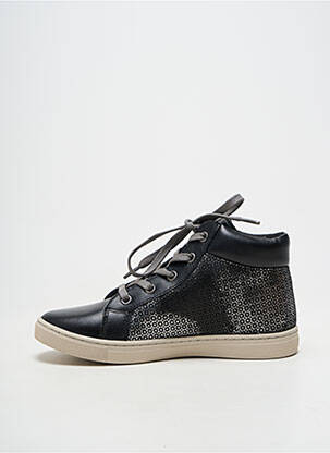 Adidași țesătură satinată vârf rotund negru PALLADIUM fată