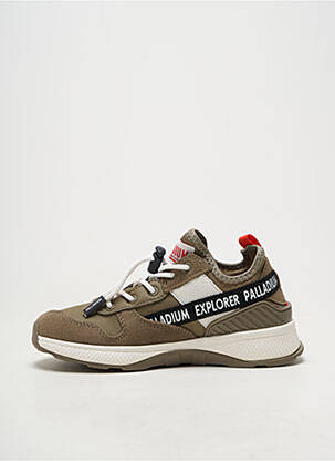 Adidași închidere cu șireturi vârf rotund verde PALLADIUM băiat