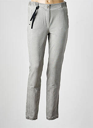 Pantalon slim talie elastică gri OLSEN femeie