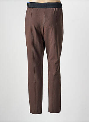 Pantalon slim talie elastică maro TONI femeie