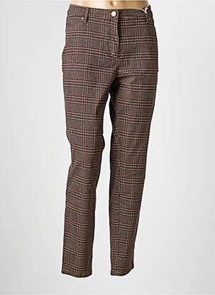 Pantalon slim buzunare maro TONI femeie