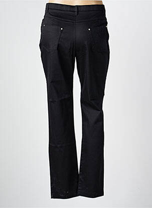 Pantalon slim țesătură poplin mărime normală negru CHRISTINE LAURE femeie