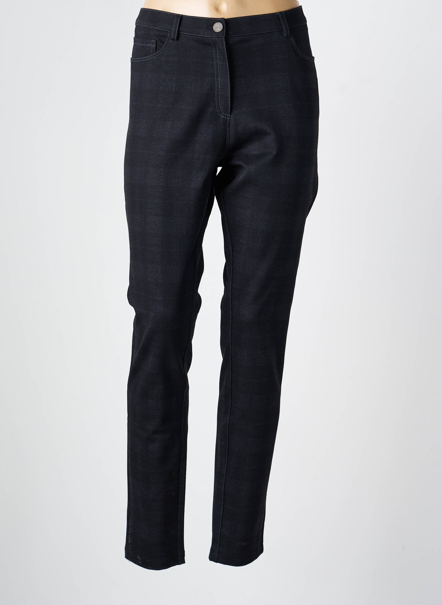 Pantalon slim elasticitate mărime normală negru CHRISTINE LAURE femeie