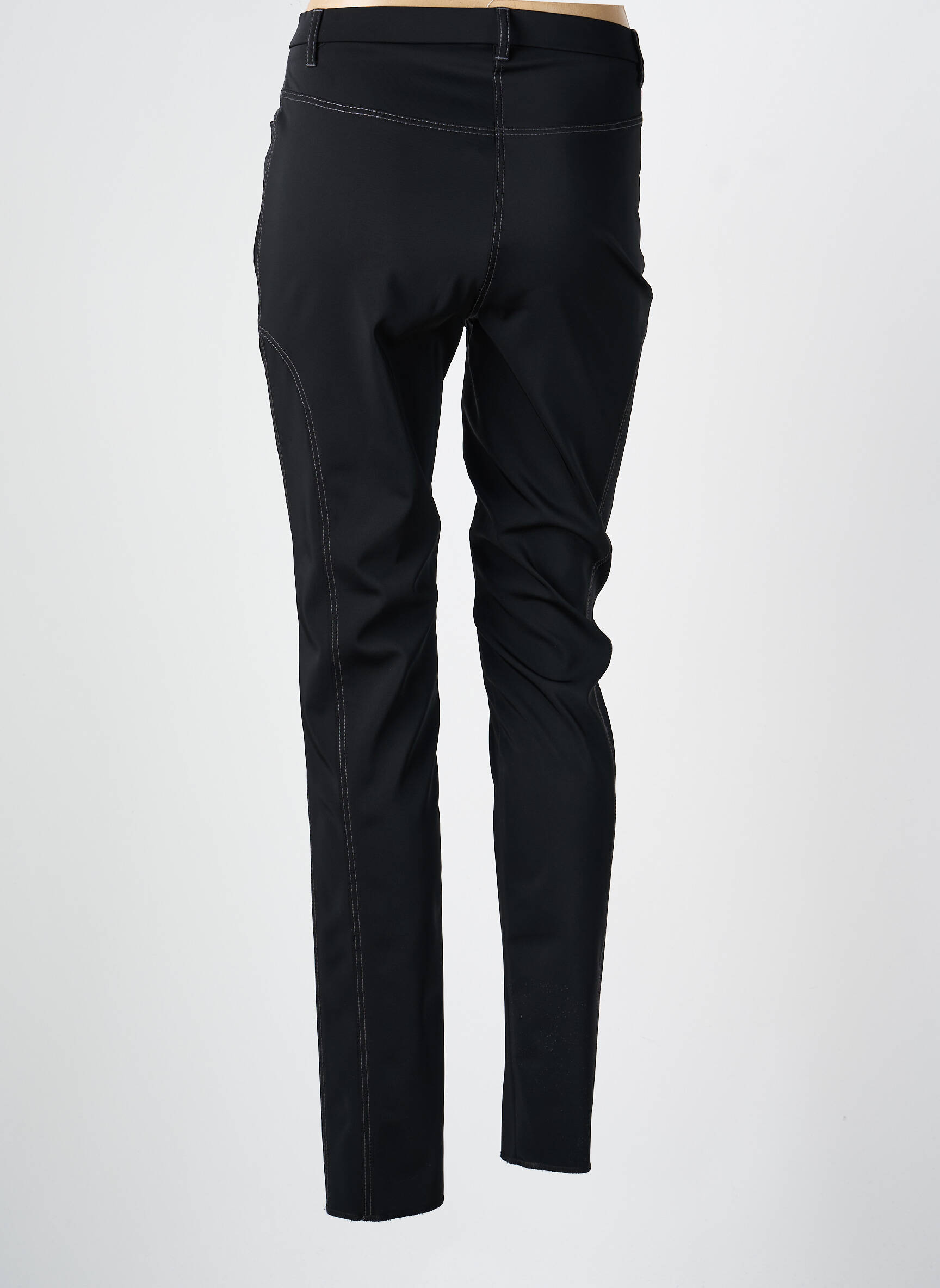 Pantalon slim talie elastică mărime normală negru KARTING femeie