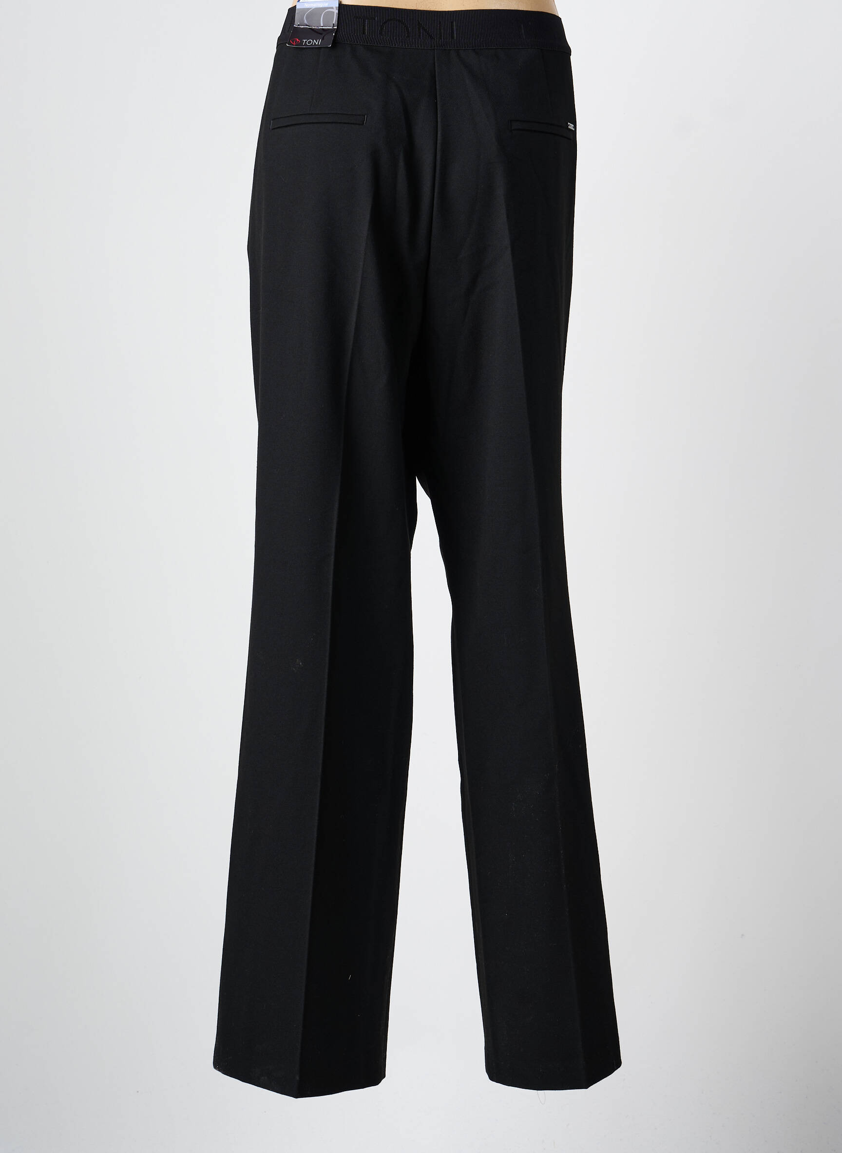 Pantalon drept țesătură crep mărime normală negru TONI femeie
