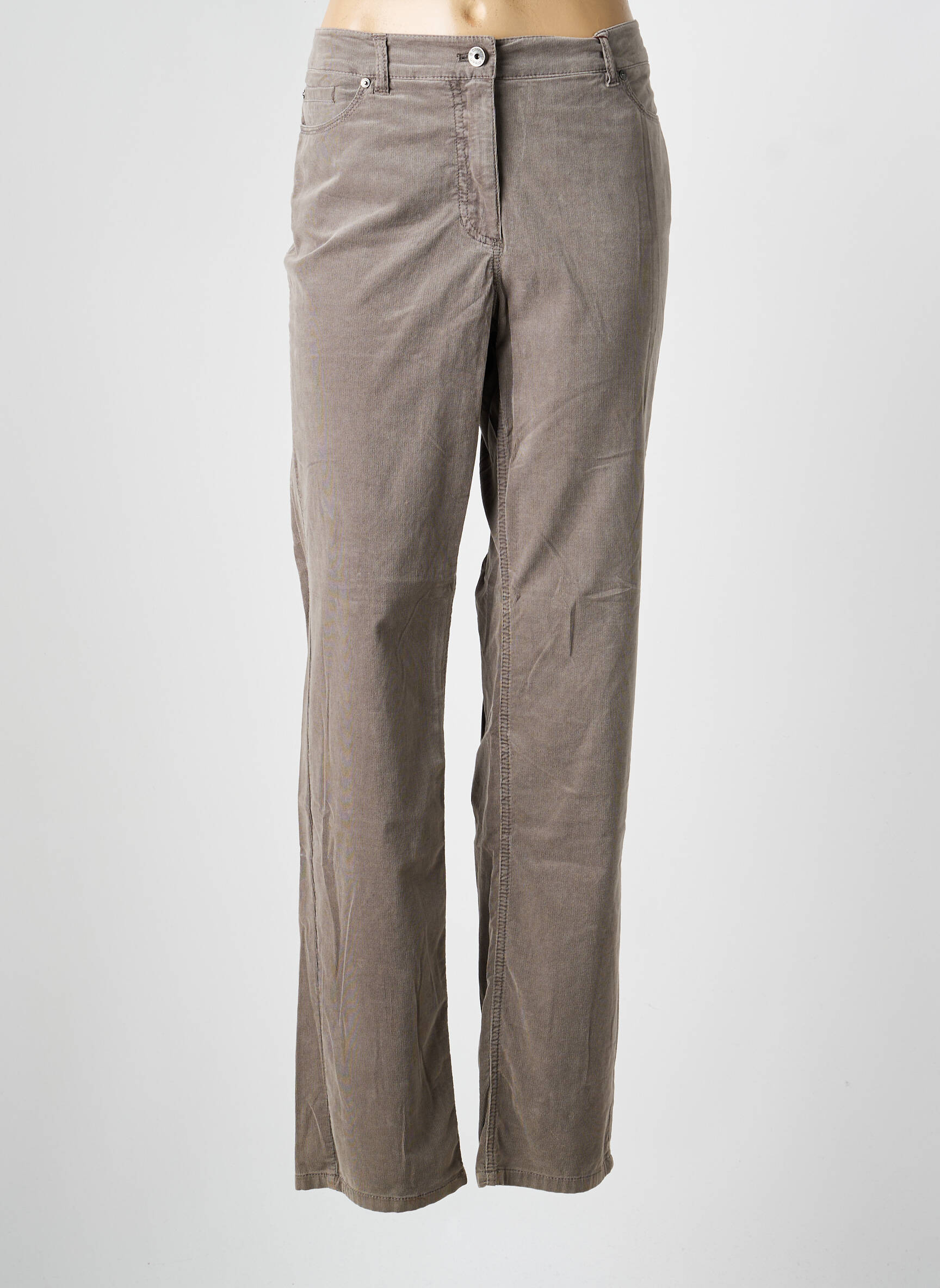 Pantalon drept elasticitate mărime normală gri OLSEN femeie