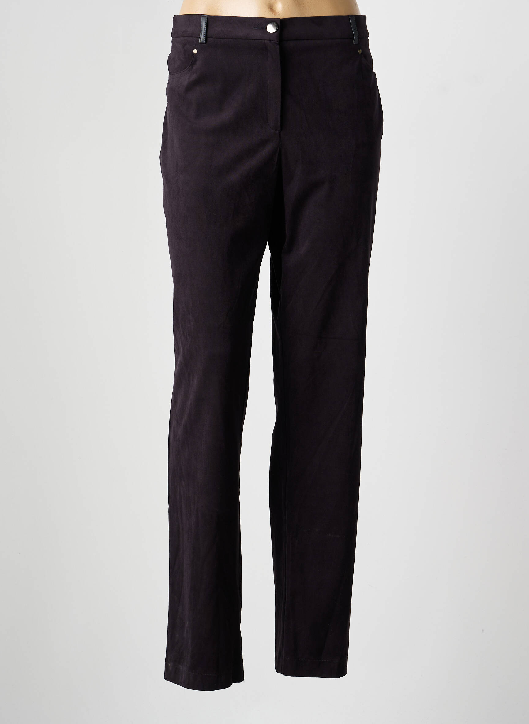 Pantalon slim elasticitate mărime normală negru CHRISTINE LAURE femeie
