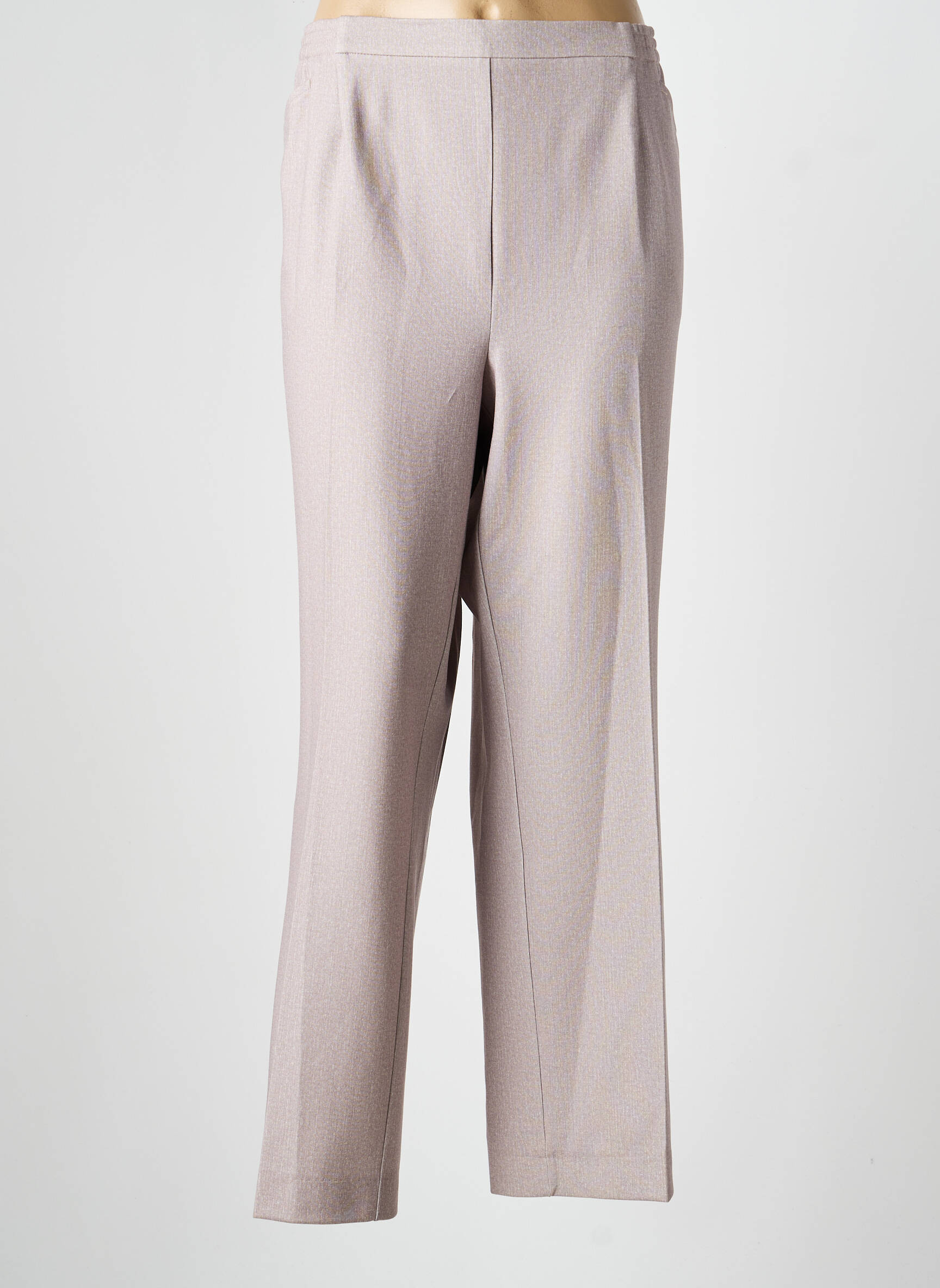 Pantalon drept talie elastică mărime normală bej FINNKARELIA femeie