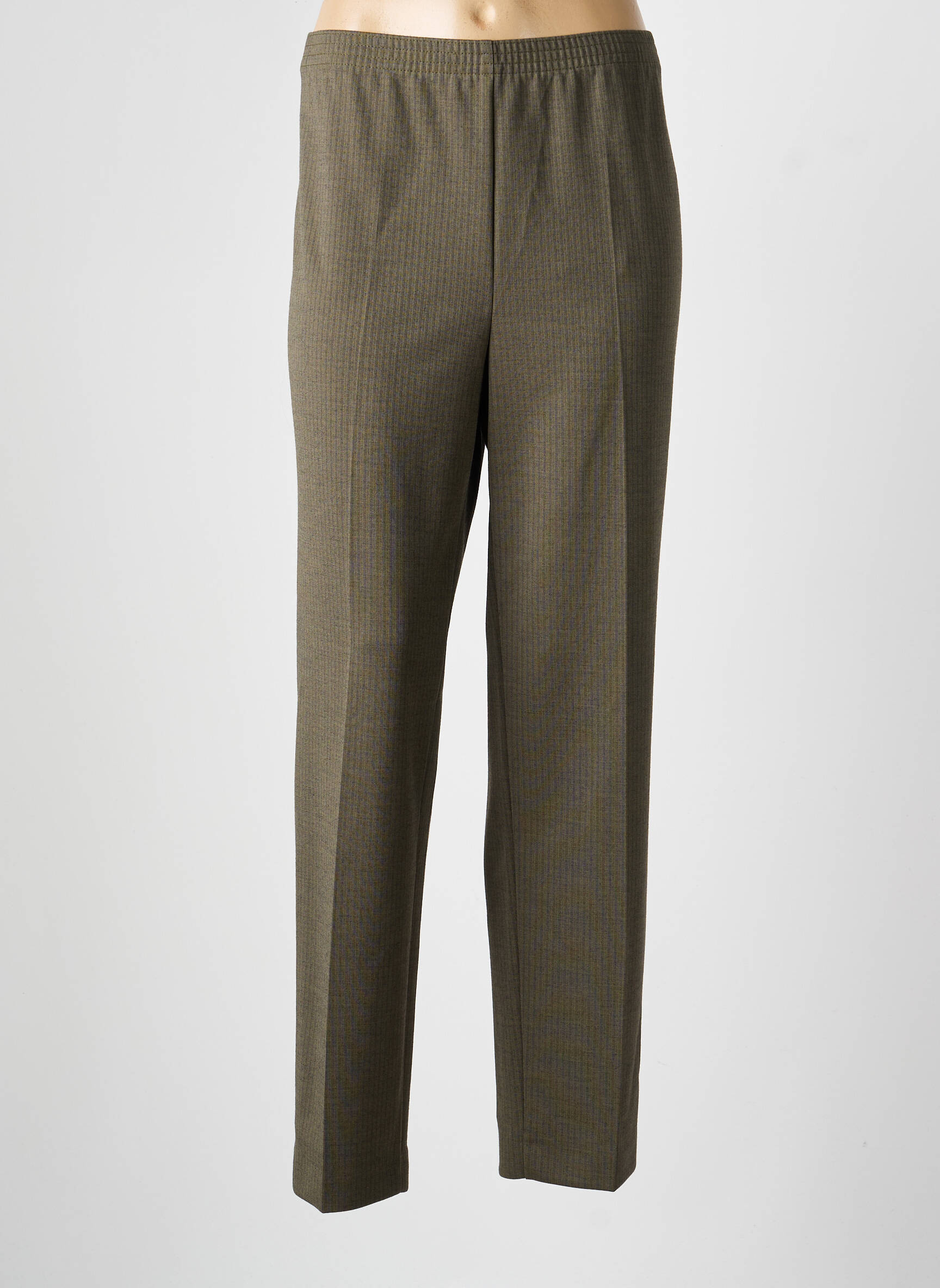 Pantalon drept țesătură crep mărime normală verde FINNKARELIA femeie