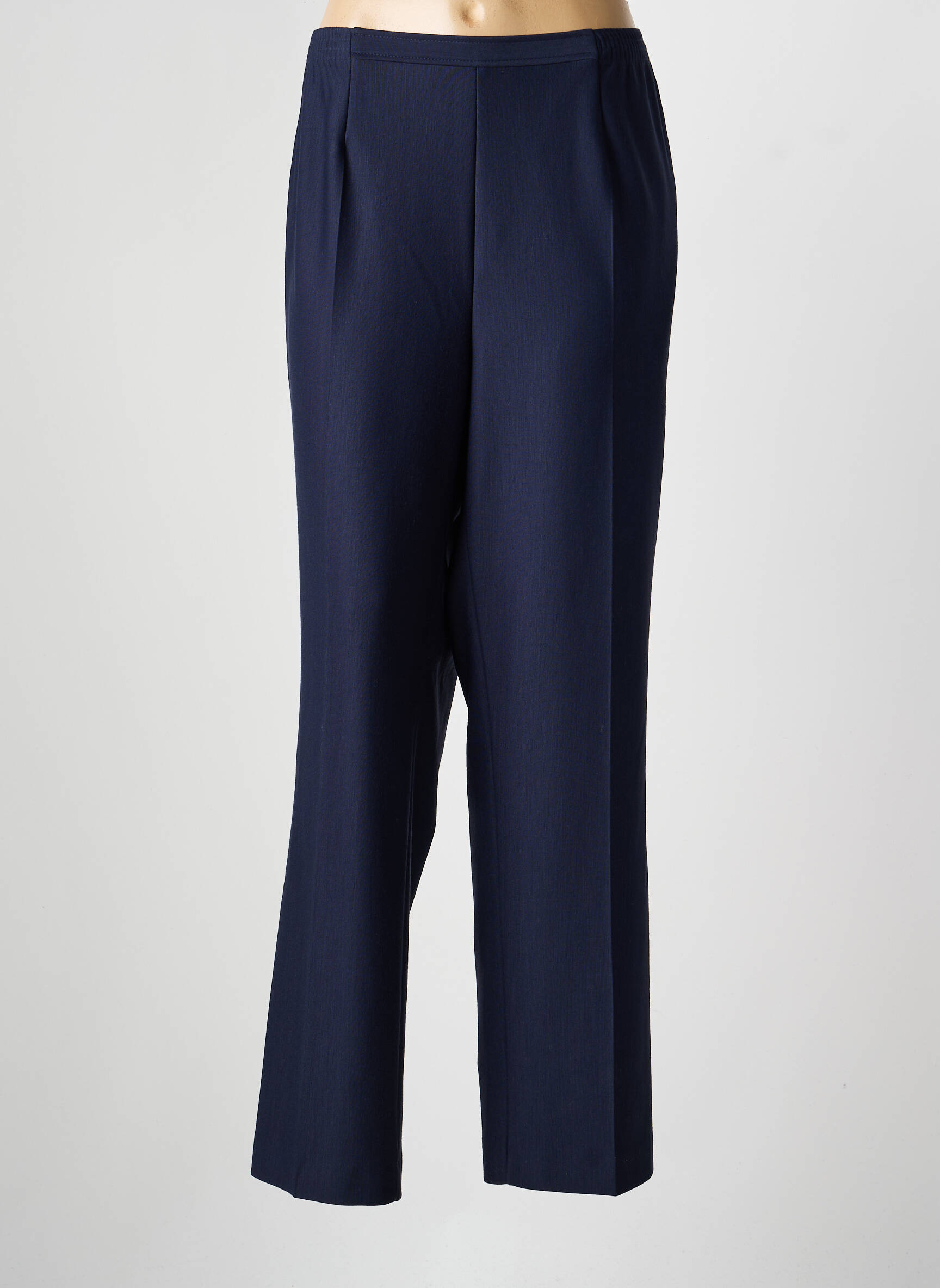 Pantalon drept țesătură crep mărime normală albastru FINNKARELIA femeie