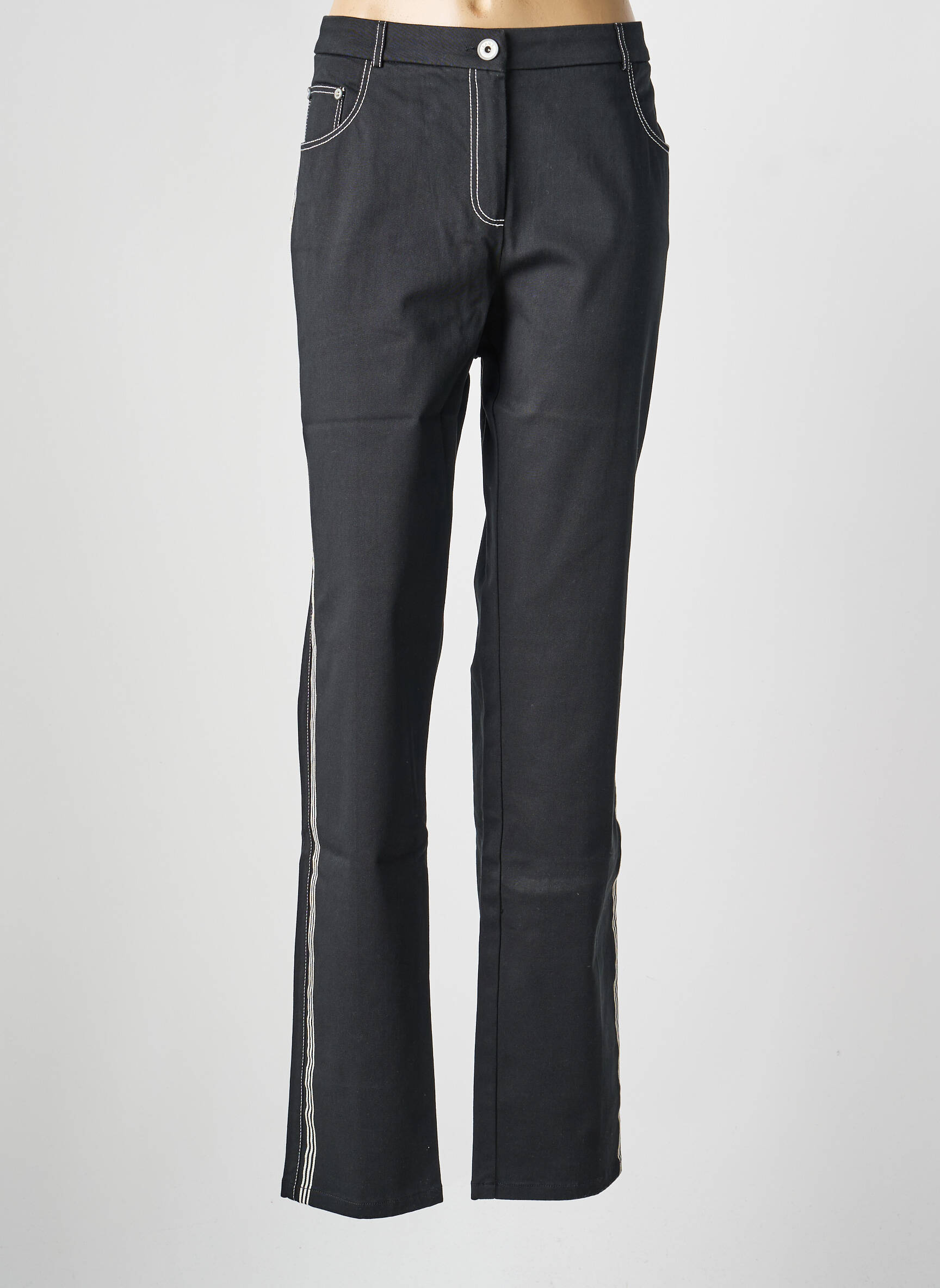 Pantalon slim elasticitate mărime normală negru PAUPORTÉ femeie