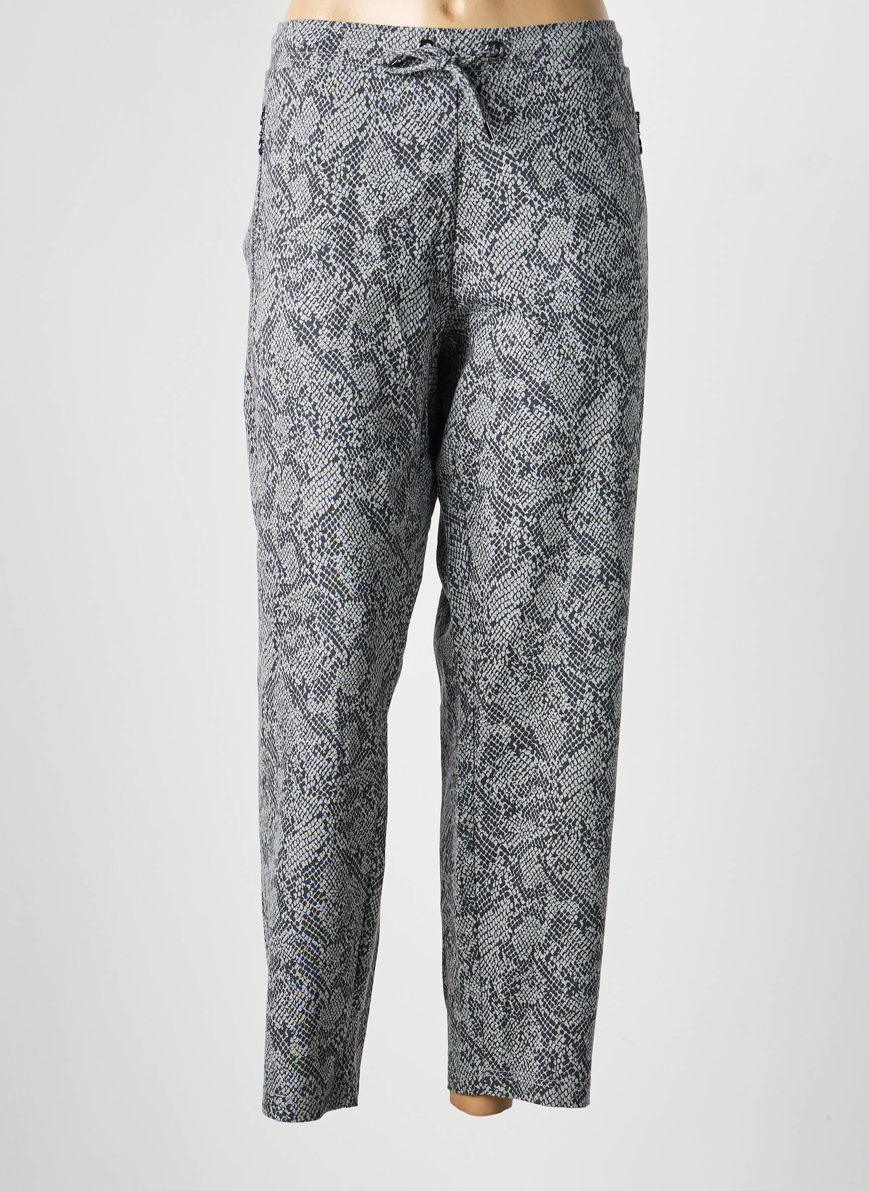 Pantalon drept elasticitate mărime normală gri OLSEN femeie