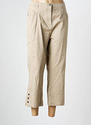 Pantalon 7/8 țesătură poplin mărime normală bej LEWINGER femeie