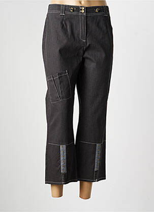 Pantalon 7/8 țesătură poplin mărime normală gri UN POINT C EST TOUT femeie