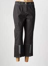 Pantalon 7/8 țesătură poplin mărime normală gri UN POINT C EST TOUT femeie