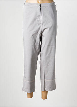 Pantalon 7/8 țesătură poplin mărime normală gri LEWINGER femeie