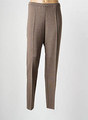 Pantalon slim talie elastică mărime normală maro PAUPORTÉ femeie