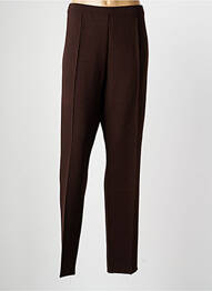 Pantalon slim talie elastică mărime normală maro PAUPORTÉ femeie