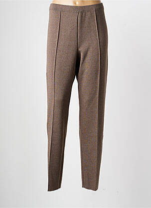 Pantalon slim talie elastică mărime normală maro PAUPORTÉ femeie