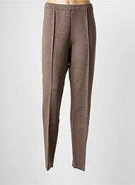 Pantalon slim talie elastică mărime normală maro PAUPORTÉ femeie