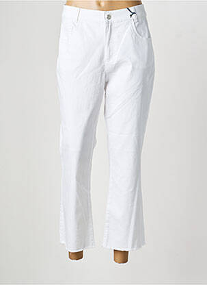 Pantalon 7/8 țesătură poplin mărime normală alb RABE femeie