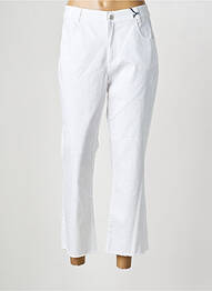 Pantalon 7/8 țesătură poplin mărime normală alb RABE femeie