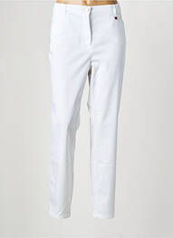 Pantalon slim talie elastică mărime normală alb TONI femeie
