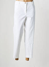 Pantalon slim țesătură poplin mărime normală alb TONI femeie