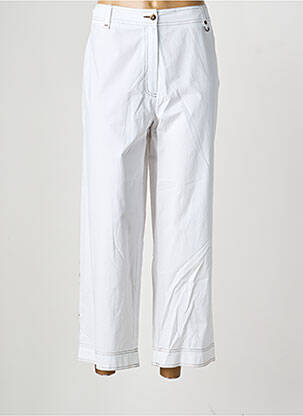 Pantalon 7/8 țesătură poplin mărime normală alb QUATTRO femeie