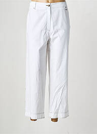 Pantalon 7/8 țesătură poplin mărime normală alb QUATTRO femeie
