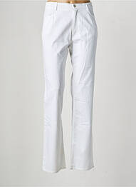 Pantalon slim talie elastică mărime normală alb KARTING femeie