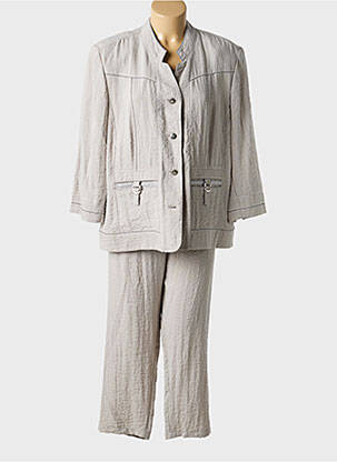 Set pantaloni croială dreaptă gri CHRISTINE LAURE femeie