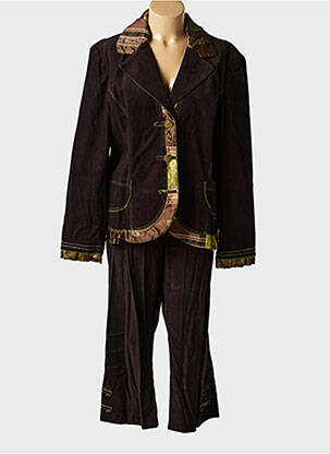 Set pantaloni croială dreaptă maro LEWINGER femeie