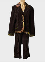 Set pantaloni mâneci lungi maro LEWINGER femeie