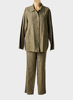 Set pantaloni guler de bluză verde PRUNELLE femeie