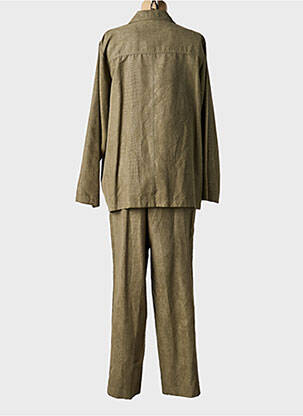 Set pantaloni guler de bluză verde PRUNELLE femeie