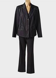 Set pantaloni mâneci lungi negru CHRISTINE LAURE femeie