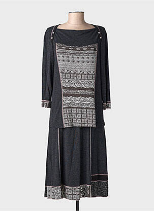 Set fustă croială cambrată negru CHRISTINE LAURE femeie