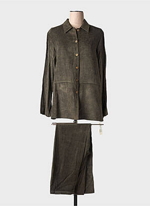 Set pantaloni guler de bluză maro BS (BEST SELECTION) femeie