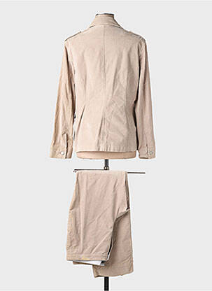 Set pantaloni guler de bluză bej CLAUDIA GIL femeie