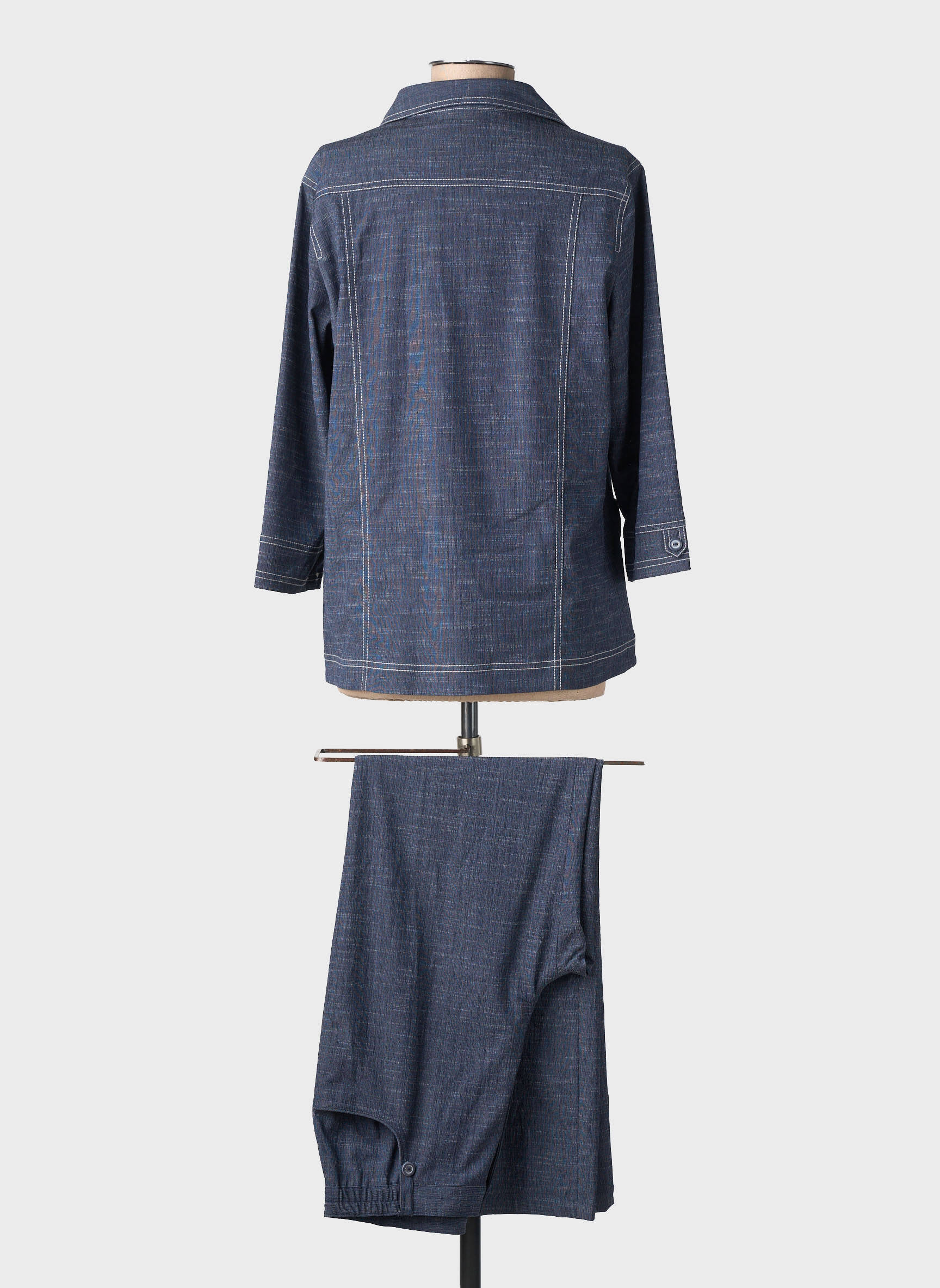 Set pantaloni guler de bluză albastru FINNKARELIA femeie