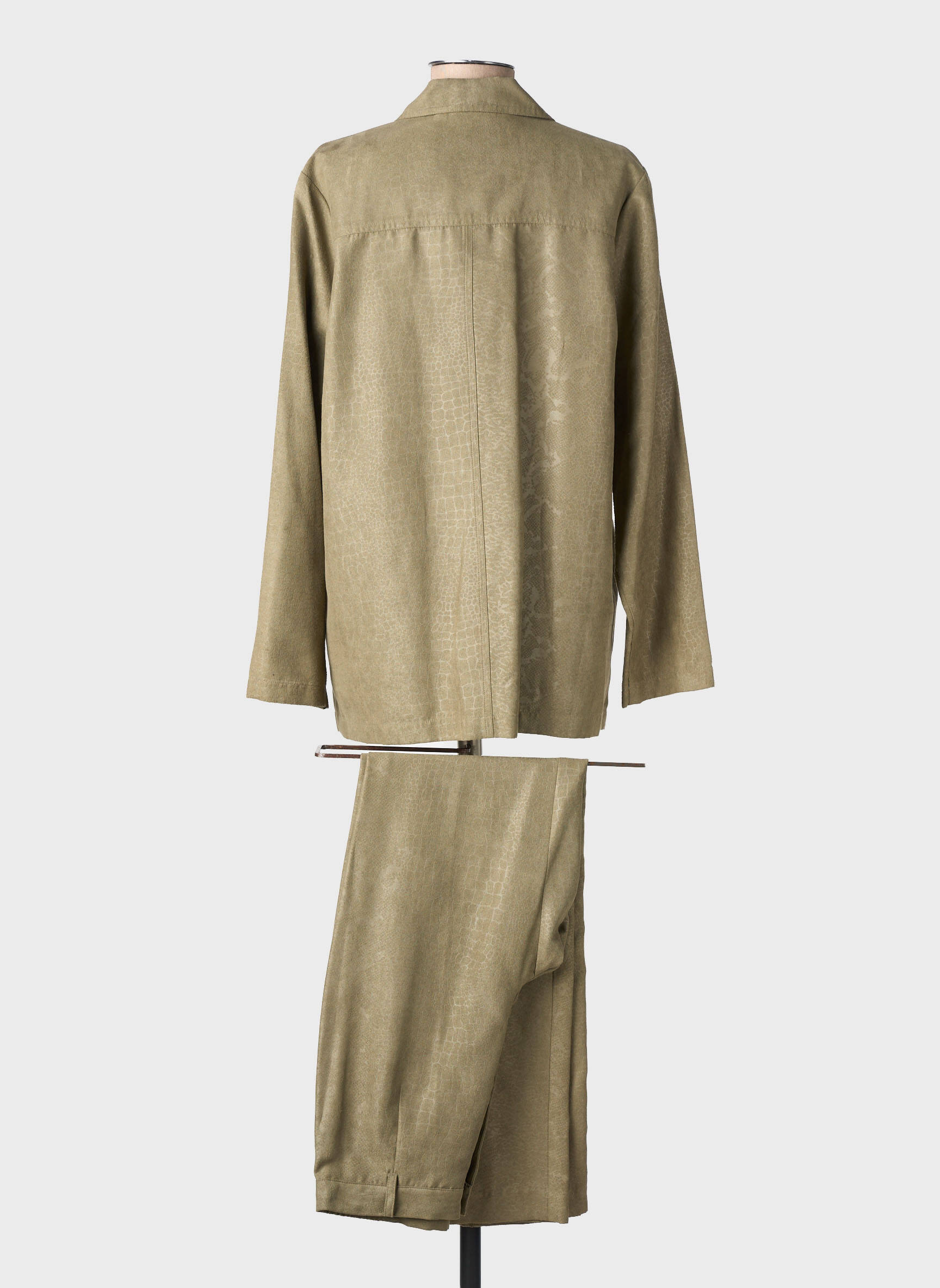 Set pantaloni guler de bluză verde PRUNELLE femeie