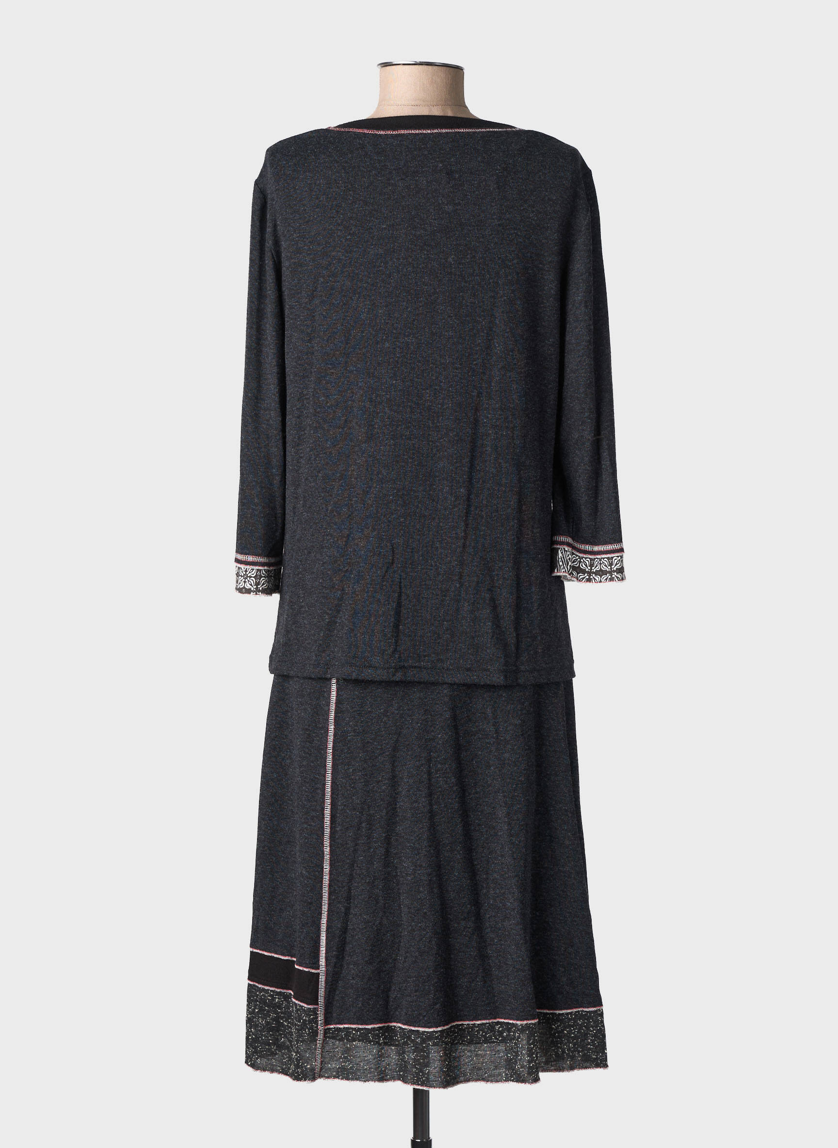 Set fustă croială cambrată negru CHRISTINE LAURE femeie
