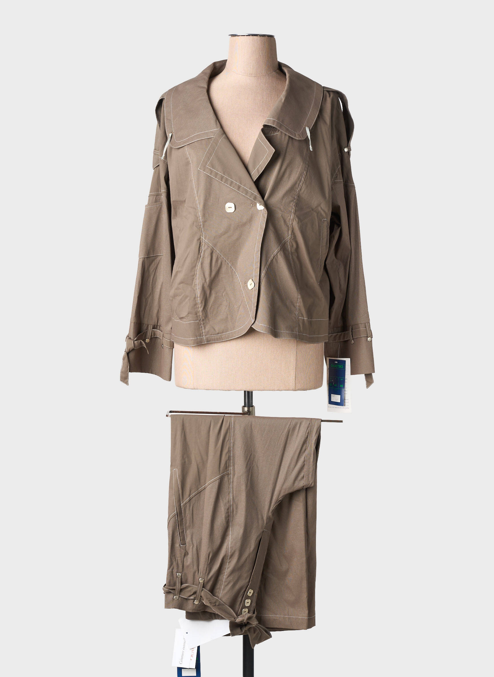 Set pantaloni buzunare maro QUATTRO femeie