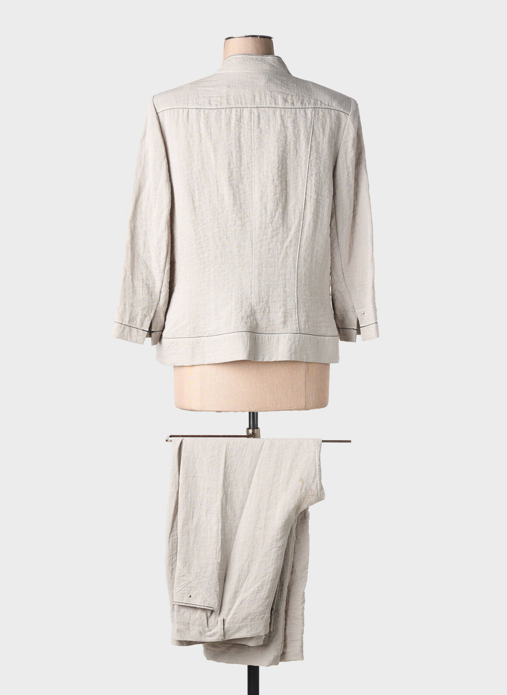 Set pantaloni croială dreaptă gri CHRISTINE LAURE femeie