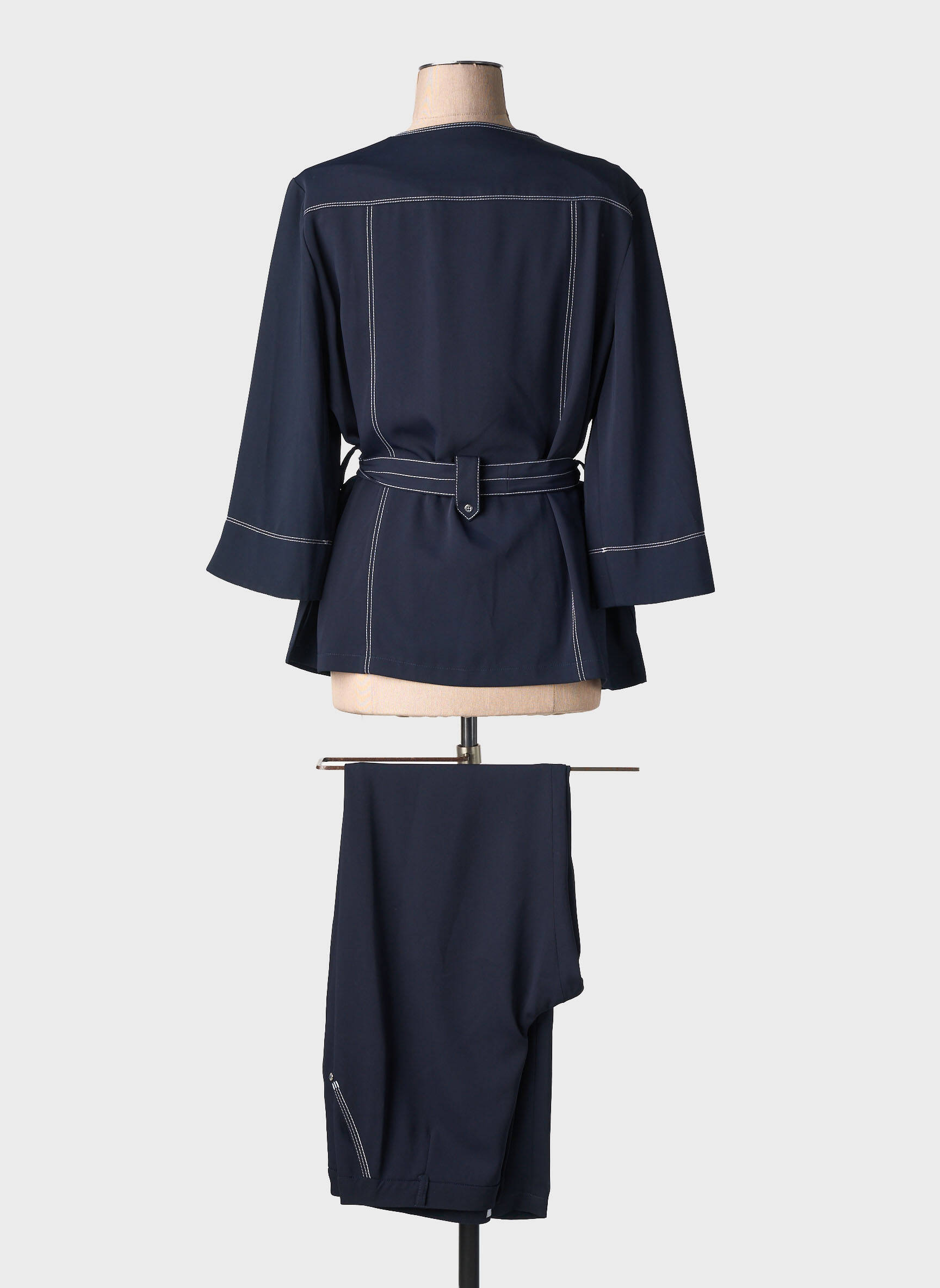 Set pantaloni închidere cu fermoar la spate albastru CHRISTINE LAURE femeie