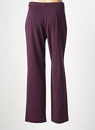 Pantalon drept talie cu cleme talie înaltă violet LEWINGER femeie