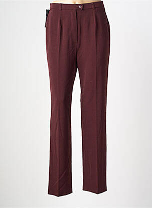 Pantalon drept țesătură crep talie înaltă roșu QUATTRO femeie