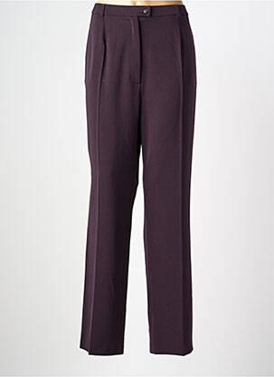 Pantalon drept talie cu cleme talie înaltă violet QUATTRO femeie