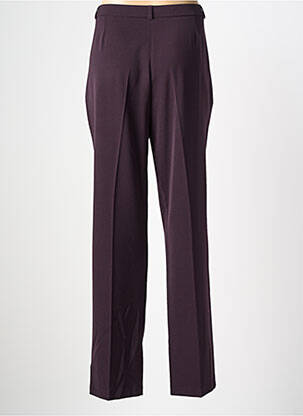 Pantalon drept talie cu cleme talie înaltă violet QUATTRO femeie